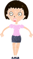 cartoon confused woman shrugging shoulders png