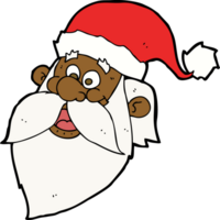 cartoon jolly santa claus face png