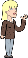 Cartoon-Frau erklärt png