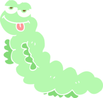 flat color illustration of caterpillar png