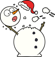 snowman in snowball fight png