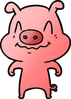 cerdo nervioso de dibujos animados png
