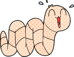 tekenfilm nerveus worm png