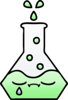 gradient shaded cartoon of a science beaker png