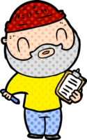 homme barbu de dessin animé png