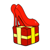 gezeichnet Karikatur hoch Hacke Schuhe Geschenk png