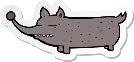 autocollant d'un petit chien drôle de dessin animé png