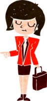 cartoon businesswoman pointing png