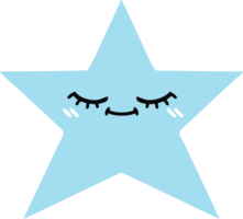 flat color retro cartoon of a star fish png