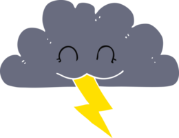 flache farbabbildung der sturmwolke png