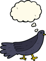 cartoon bird with thought bubble png