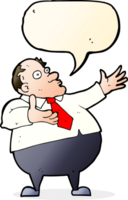 cartoon exasperated middle aged man with speech bubble png