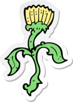 sticker van een cartoonbloem png