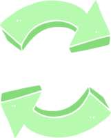 plano color ilustración de reciclaje flechas png
