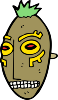 máscara tribal de dibujos animados png