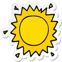 sticker of a cartoon sun png