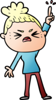 cartoon angry woman png