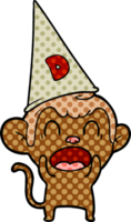 shouting cartoon monkey png