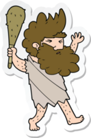 sticker of a cartoon cave man png