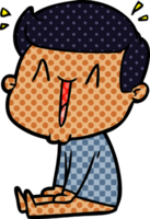 hombre feliz de dibujos animados png