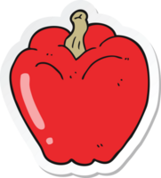 sticker of a cartoon pepper png