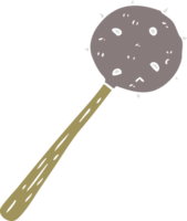 flat color style cartoon mace png