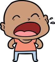 cartoon shouting bald man png