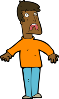 cartoon doodsbange man png