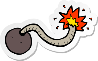 sticker of a cartoon bomb png