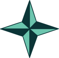 iconic tattoo style image of a star symbol png