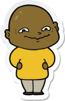 sticker of a cartoon creepy guy png