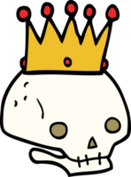 cartoon skull with crown png