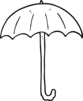 drawn black and white cartoon umbrella png