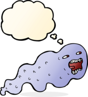 tecknad serie spöke med trodde bubbla png