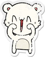 adesivo in difficoltà di un cartone animato felice orso polare png