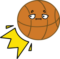 cute cartoon of a basketball png