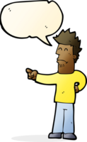 cartoon man pointing with speech bubble png