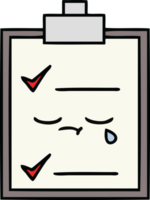 cute cartoon of a check list png