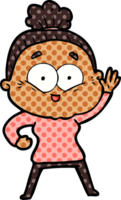 anciana feliz de dibujos animados png