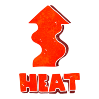 retro cartoon heat rising png