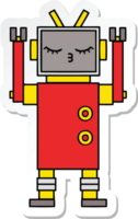 sticker of a cute cartoon robot png