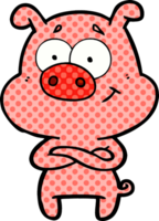 happy cartoon pig png