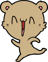 oso feliz corriendo dibujos animados png