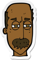 sticker van een cartoon geïrriteerde oude man png