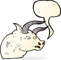 cartoon angry bull head with speech bubble png