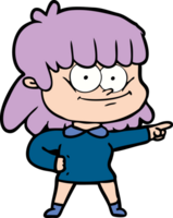 cartoon girl smiling png