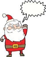 cartone animato Santa Claus con discorso bolla png