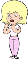 cartoon shocked woman png