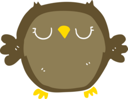 flat color style cartoon owl png