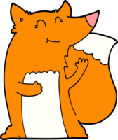 happy cartoon fox png